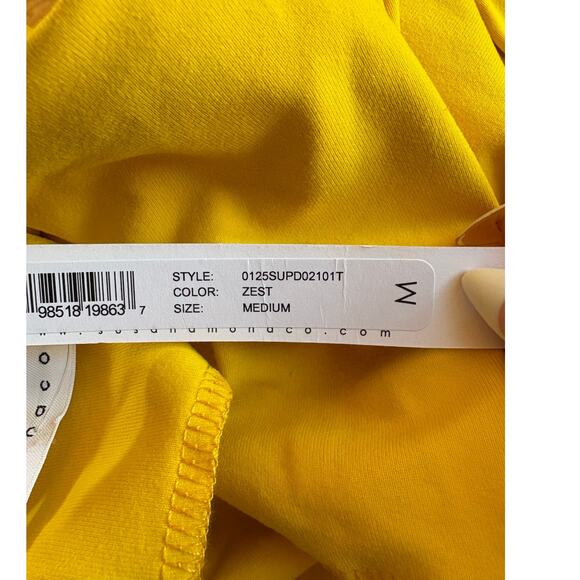 Susana Monaco lemon zest ruffle strapless dress medium - Picture 6 of 7